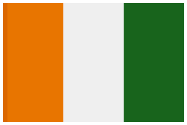 Elfenbeinküste Fahne Republic Côte d Ivoire National Länder Flagge 150 x 90 cm