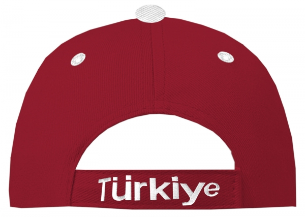 Türkei Schildmütze Fußball Fan Snapback Basecap Weiss Schwarz Rot