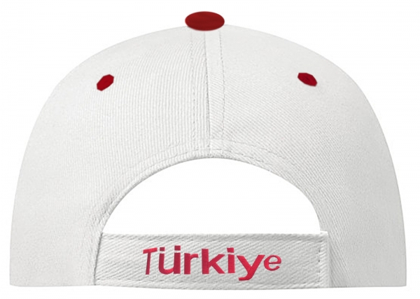 Türkei Schildmütze Fußball Fan Snapback Basecap Weiss Schwarz Rot