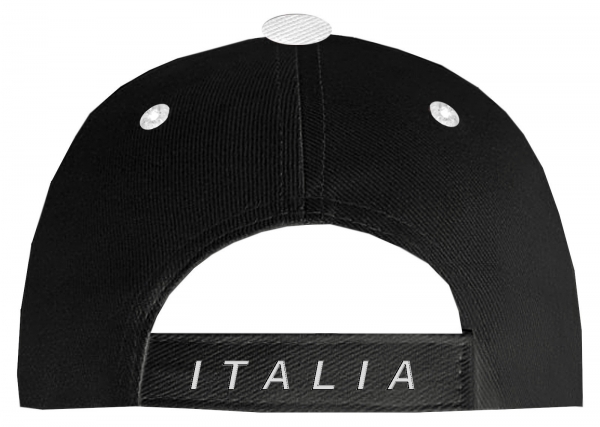 Italien Schildmütze Fußball Fan Basecap Blau Weiss Schwarz