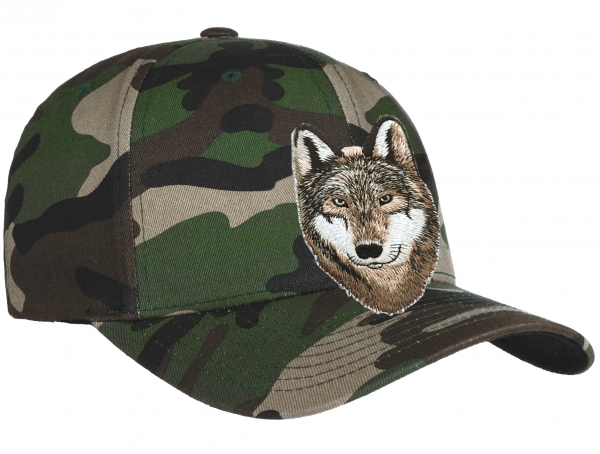Damen Herren Wolf Schildmütze Base Cap Stickerei Trucker Cap Sommerkappe