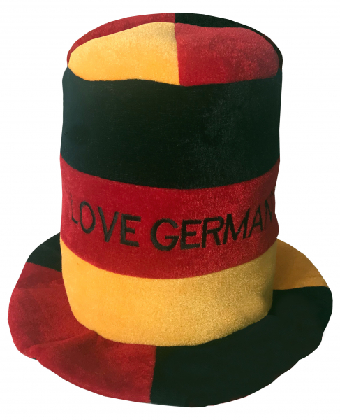 Deutschland Zylinder EM WM Fußball Handball Fan Hut schwarz rot gold