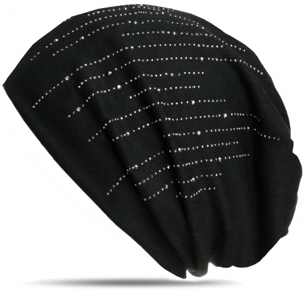 Damen Beanie mit edlen Glitzersteinen