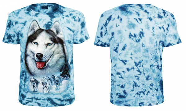 T-Shirt Alaskan Malamute Schlittenhund Batik Shirt