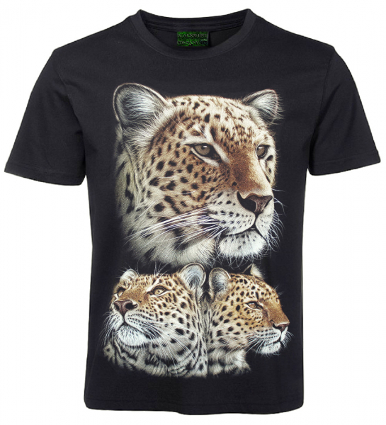 T-Shirt Leopard Großkatze Leoparden Shirt