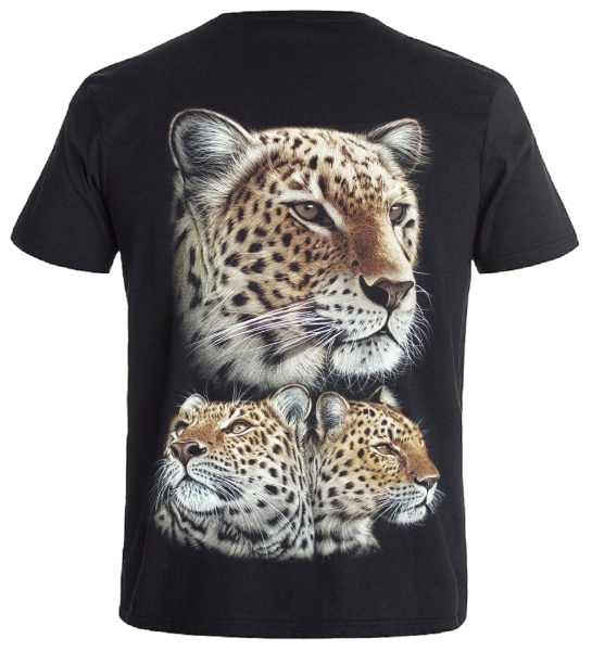T-Shirt Leopard Großkatze Leoparden Shirt