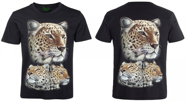 T-Shirt Leopard Großkatze Leoparden Shirt