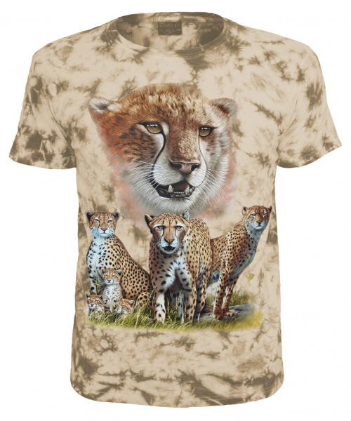 T-Shirt Gepard Batik Geparden Shirt