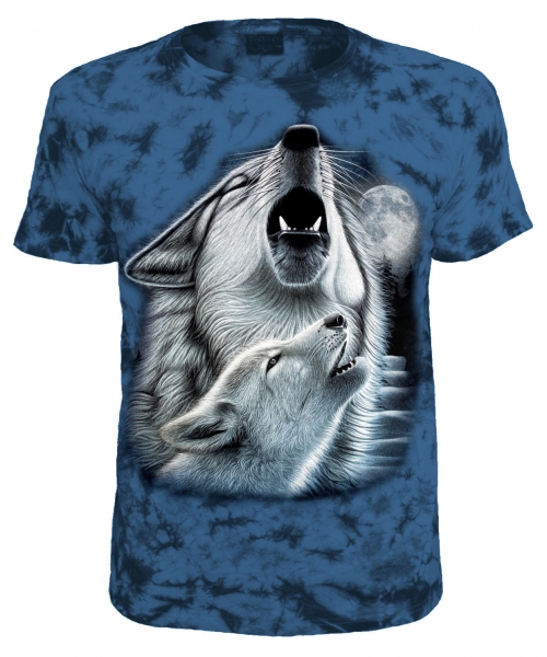 T-Shirt Wolf Batik Wölfe Shirt