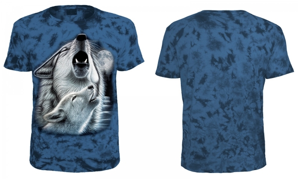 T-Shirt Wolf Batik Wölfe Shirt