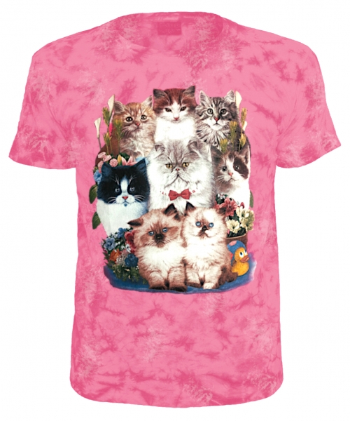 Kinder T-Shirt Katzen Batik Cats Shirt