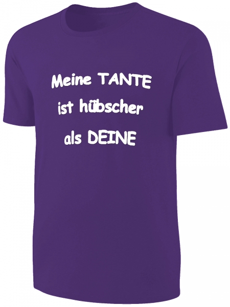 Kinder Sprüche T-Shirt Meine Tante ist hübscher als deine - Lila
