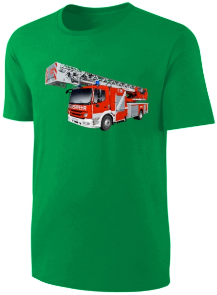 Kinder Feuerwehr T-Shirt - Feuerwehrauto Shirt - Grün