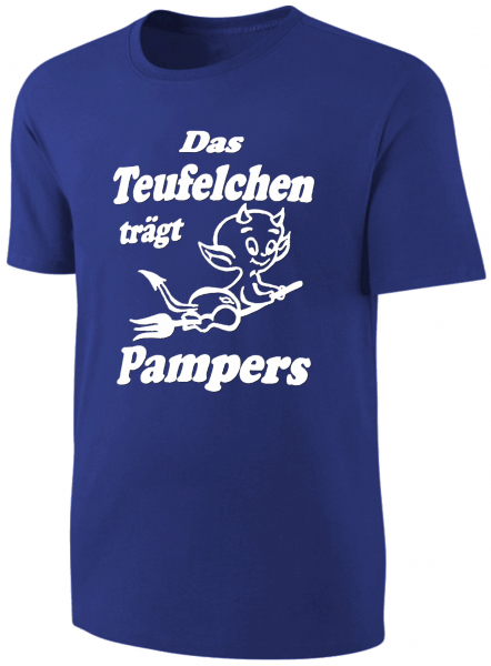 Kinder Sprüche T-Shirt Das Teufelchen trägt... Blau