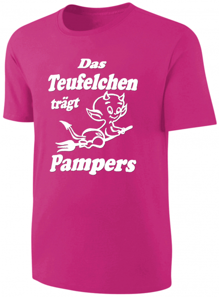 Kinder Sprüche T-Shirt Das Teufelchen trägt... - Pink