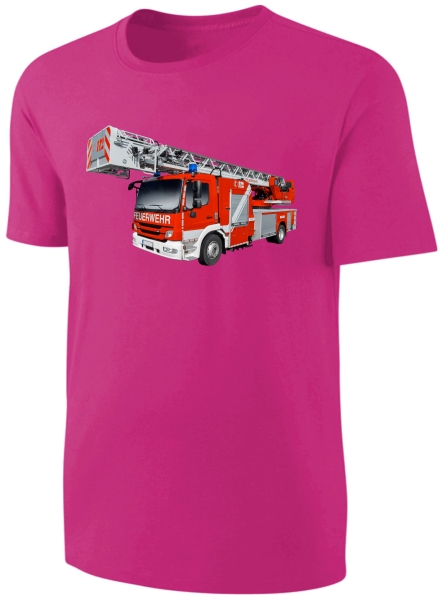 Kinder Feuerwehr T-Shirt - Feuerwehrauto Shirt Mädchen - Pink