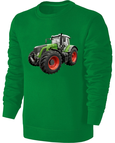 Traktor Kinder Sweatshirt Schlepper Pullover Pulli Hoodie Grün