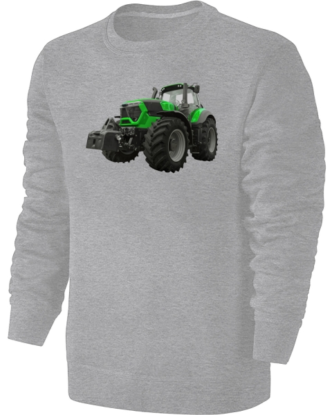 Kinder Sweatshirt Traktor - Trecker Pullover Pulli Hoodie - Grau