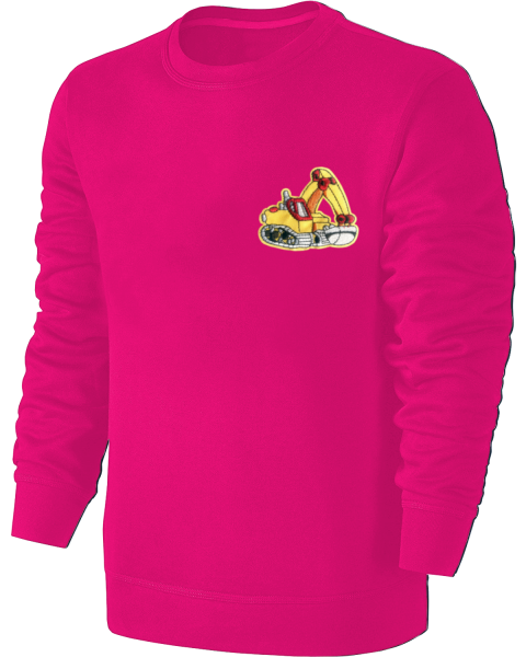 Kinder Bagger Stickerei Sweatshirt - Mädchen Pullover Pulli Hoodie - Pink