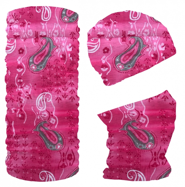Multifunktionstuch Fahrrad Motorrad Halstuch Outdoor Tuch Nahtloser Schlauchschal Tropfen Pink