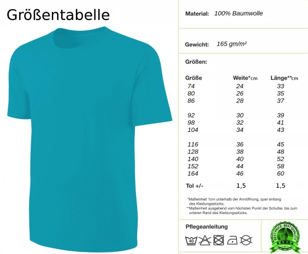 Kinder Wendepailletten T-Shirt Tiger - Streichel Shirt Jungen Jungs - Türkis