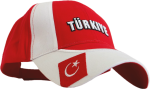 Türkei Schildmütze Fußball Fan Snapback Basecap Weiss Schwarz Rot