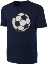 Kinder Fußball Wendepailletten T-Shirt - EM WM Jungen Jungs Streichel Shirt - Deep Navy Blue Blau / Dunkelblau